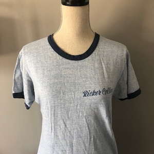 Vintage Ricker College of Maine 70s Ringer Tshirt