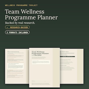 Team-Wellness-Programmplaner | Manager-Toolkit, Budget-Tabelle (Digitaler Download)