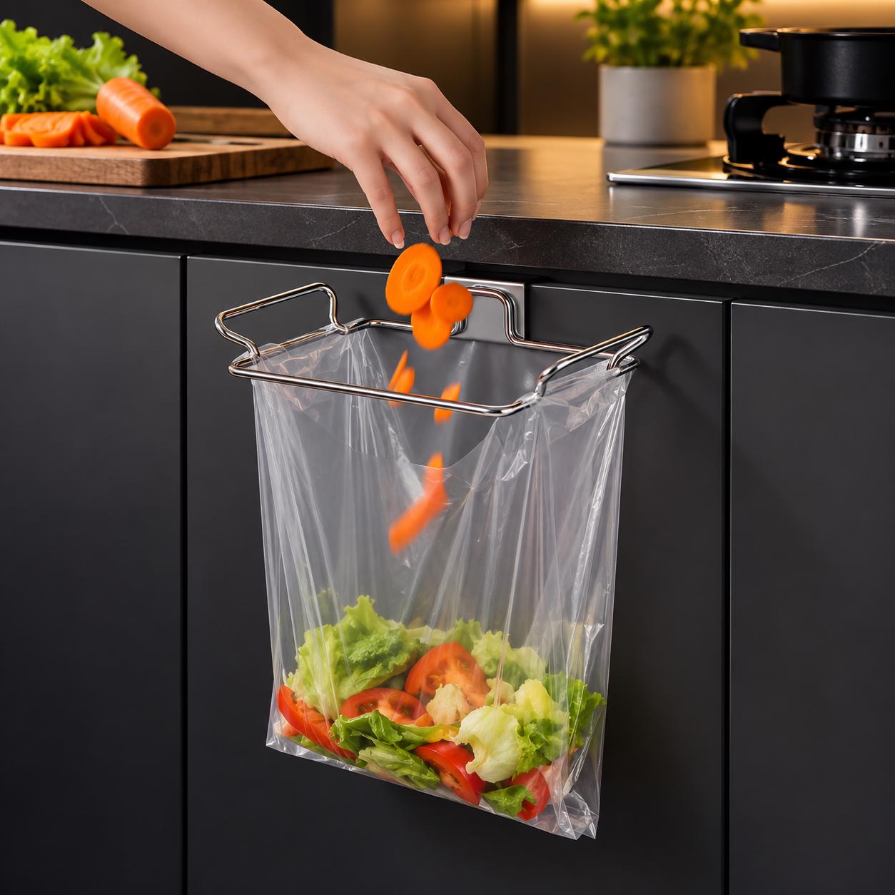 Stainless Steel Garbage Bag Holder