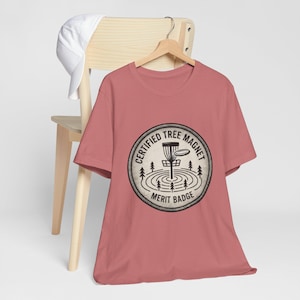 Certified Tree Magnet Merit Badge T-Shirt | Disc Golf Tee