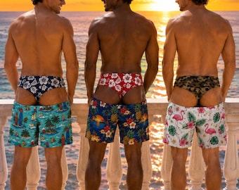 Bañadores personalizados para hombre, shorts de playa con la bandera de EE. UU. patriótica y divertida, shorts de playa tropicales, trajes de baño para vacaciones de verano.