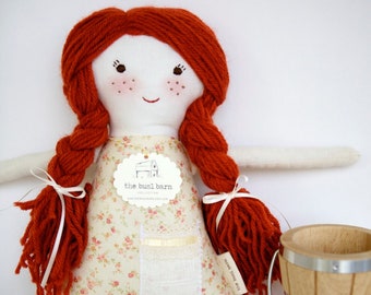 Handmade Waldorf Rag Doll, Cloth Softie, Laura Ingalls Prairie Doll, Anne of Green Gables