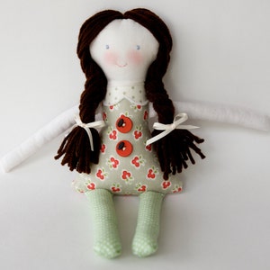 Handmade 12 inch Rag Cloth Doll, Cora image 1