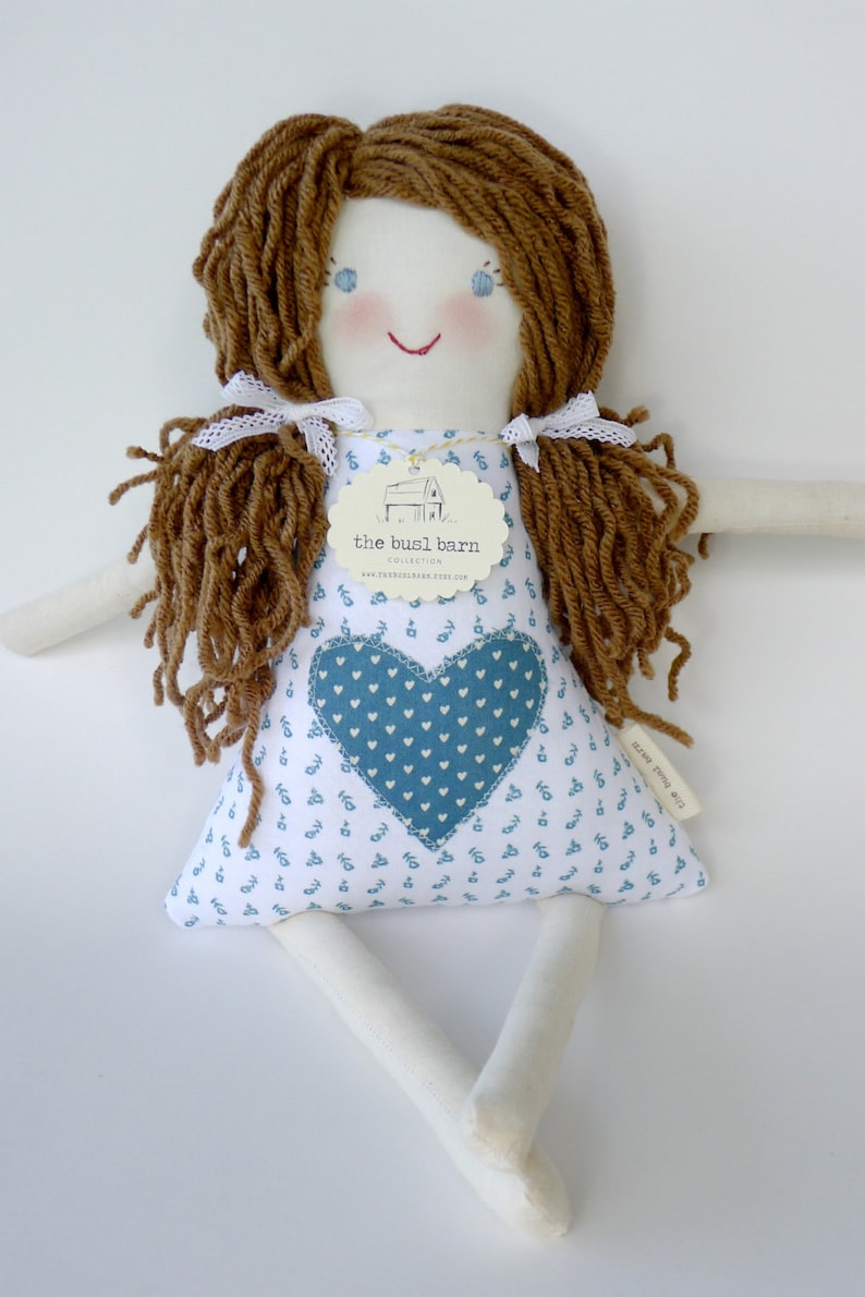 Handmade Rag Doll Personalized Child Friendly Doll With Yarn Etsy