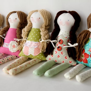 Handmade 12 inch Rag Cloth Doll, Cora image 3