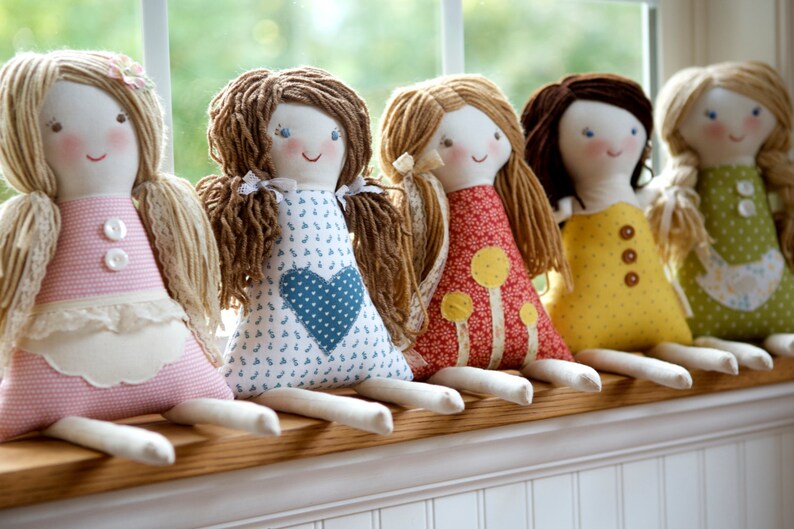 Custom Set of 3 Rag Waldorf Dolls, Personalized, custom cloth doll image 5