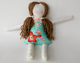 Handmade 12 inch Rag Cloth Waldorf Doll, Pearl