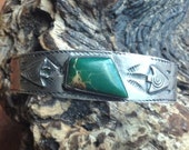 Just Reduced Vintage Handmade Native American Sterling Royston Turquoise Cuff Bracelet