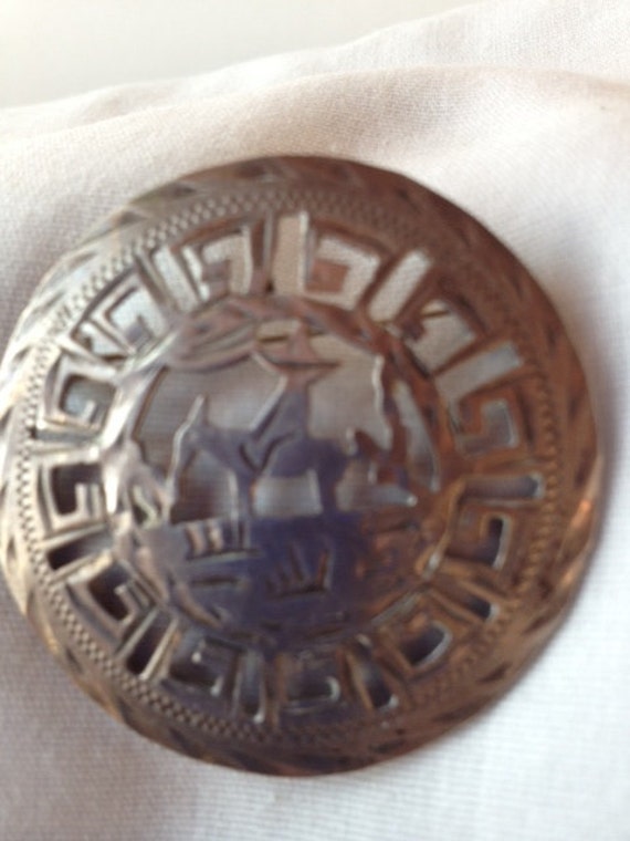 Vintage Signed Hand Made Sterling Silver Pendant … - image 1