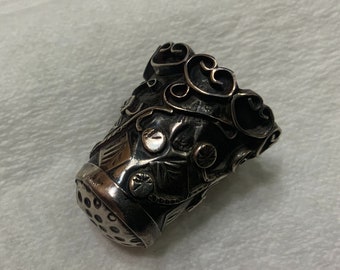 Antique Sterling Silver Victorian Thimble