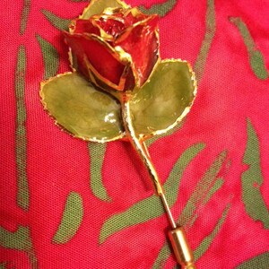 A Rose of a Different Material Pin Brooch