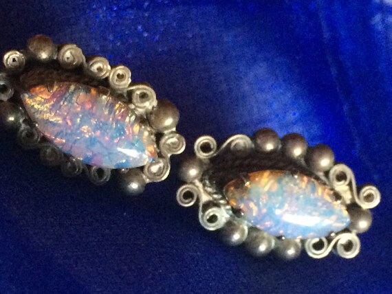 Sale - Vintage Handmade Sterling Silver & Opal Sc… - image 3