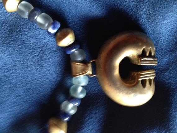 Unique Vintage Handmade Necklace with Pendant - image 5