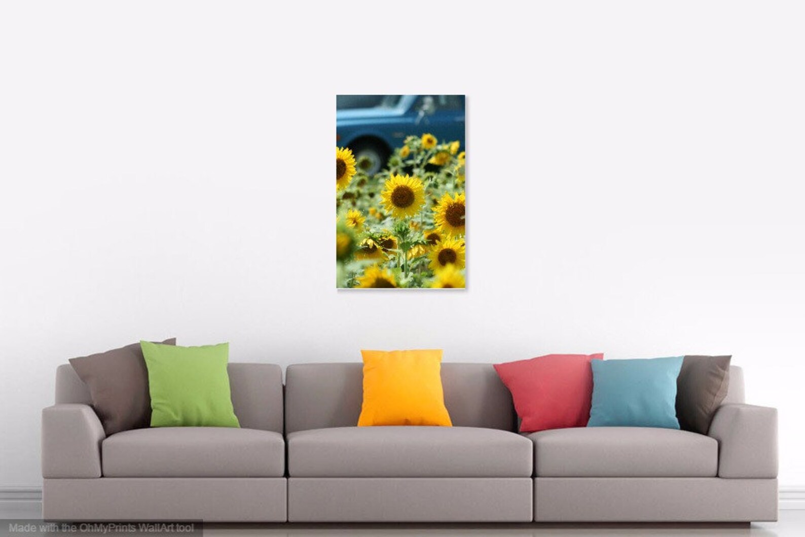 Sunflower Photograph With Pick-up Truck Sunflower Field - Etsy