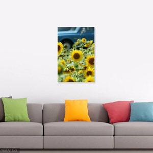 Sunflower Photograph With Pick-up Truck Sunflower Field - Etsy