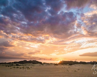 Jockey's Ridge State Park Sunset Nags Head North Carolina Beach, Beach Decor, OBX Print,  Christmas Gift, Gift for Him, Gift for Her