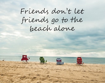 Beach Friends Sign Photo Ocean City Maryland Beach, Coastal Beach Decor, Beach Canvas,  Christmas Gift, Gift for Him, Gift for Her