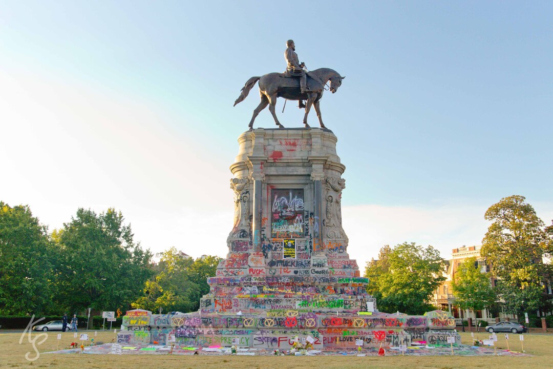 Richmond Virginia Robert E Lee Memorial Graffiti on Monument Etsy.de