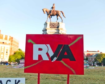 Robert E Lee Monument RVA, Black Lives Matter, BLM, Richmond Virginia, Frame Option,  Christmas Gift, Gift for Him, Gift for Her