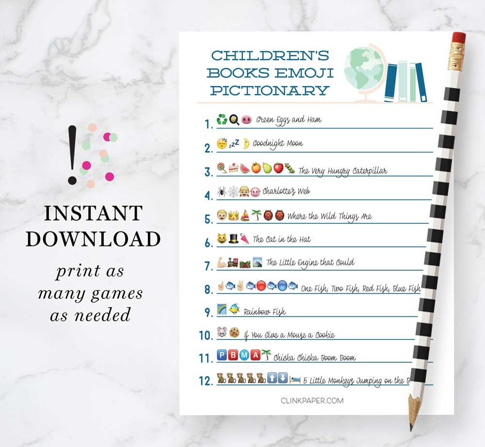 Emoji Pictionary Children s Books Answers