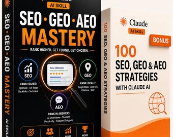 Seo Geo Aeo Claude Skill, AI SEO Writer, AI Search Optimization Prompt, Keyword Research, Technical Seo, Content Strategy Claude skills