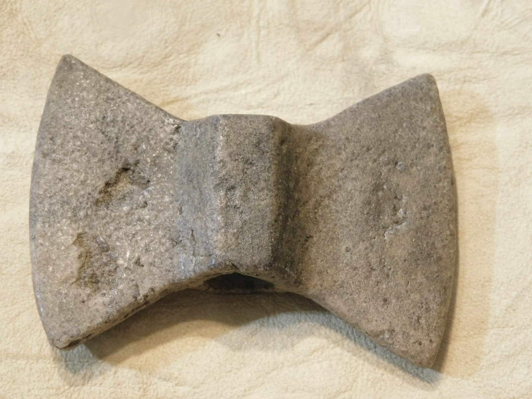 Granite Bowtie Bannerstone Indian Artifact Relic Hard Stone Tool