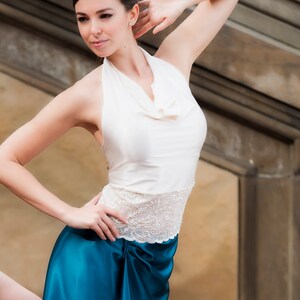 Madame Ellen - Open Back Top with Lace Band