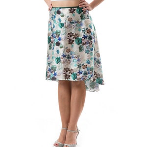Madame Silvina - Asymmetrical Tango Dance Silk Skirt