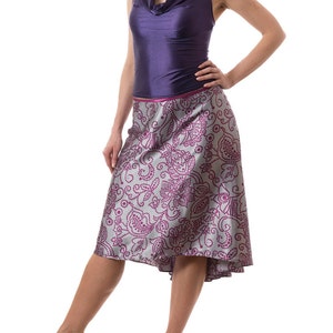 Madame Marianna - Tango Dance Satin Rock - Asymmetrischer Schnitt