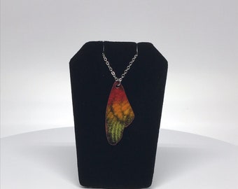 Enameled Large Butterfly Wing Necklace