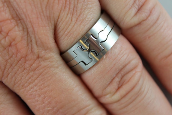 Piece Puzzle Ring Stainless Steel