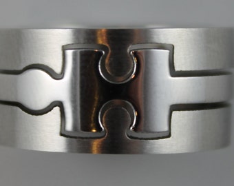 3 Piece Puzzle Ring - Stainless Steel