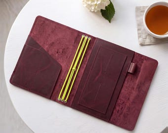 Carnet en cuir rechargeable A5, couverture de journal en cuir B5, étui pour carnet en cuir A6, couverture d'agenda en cuir A4, couverture de journal intime en cuir, journal personnalisé