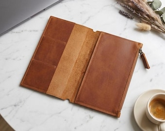 Recharge en cuir pour carnet, pochette en cuir pour carnet, organiseur pour agenda, pochette pour carnet de voyage A5, pochette pour carnet A6, accessoire pour carnet.