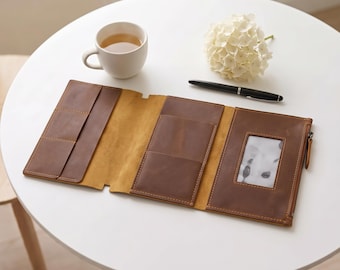 Organiseur de poche en cuir pour carnet, pochette pour carnet A5 en cuir, insert pour carnet A4 en cuir, recharge pour carnet en cuir, pochette pour agenda