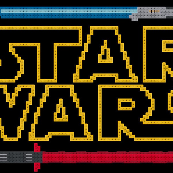 Star Wars The Force Awakens Cross-stitch pattern - Rey and Kylo Ren