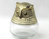 Gold Capped Avon Owl Decanter Bottle