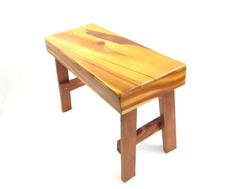 STRONG Handmade Wooden Bench - Seat - Portable Kitchen - Camping - Patio - Extra Seating - End Table - Plant Stand - Vintage Furniture Decor