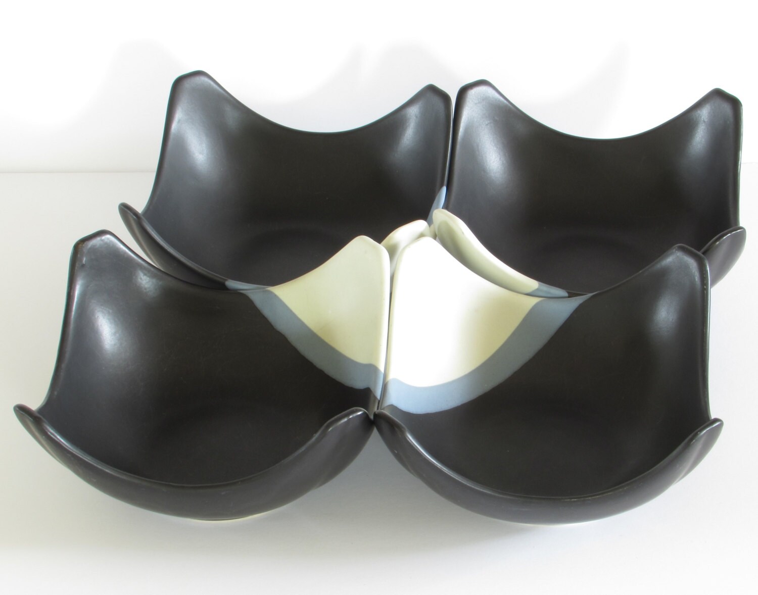 Unique Square Bowls Four Corners Pottery Dishes Etsy