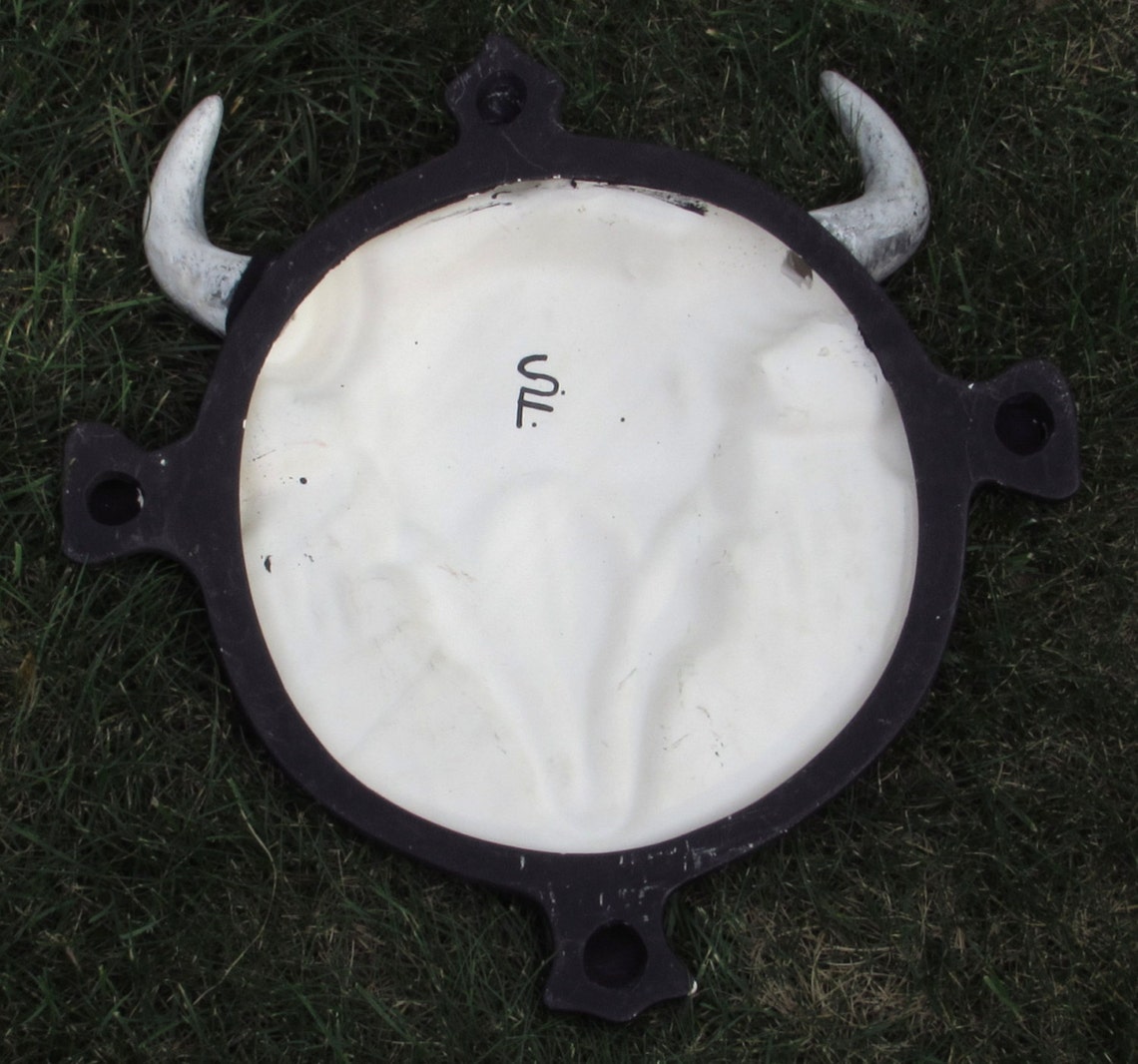 Ceramic Animal Skull Wall Hanging Country Western Shabby Etsy