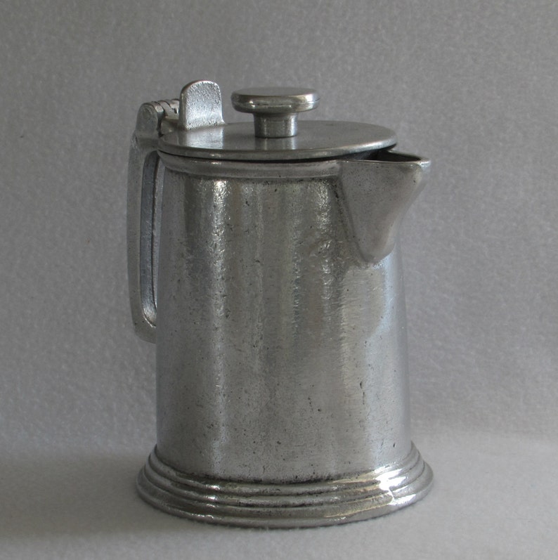 Fishing heavy Duty Pewter Coffee Pot Hunting Hot Water Warmer Ice Water Pitcher Camping Vintage Home Kitchen Decor
