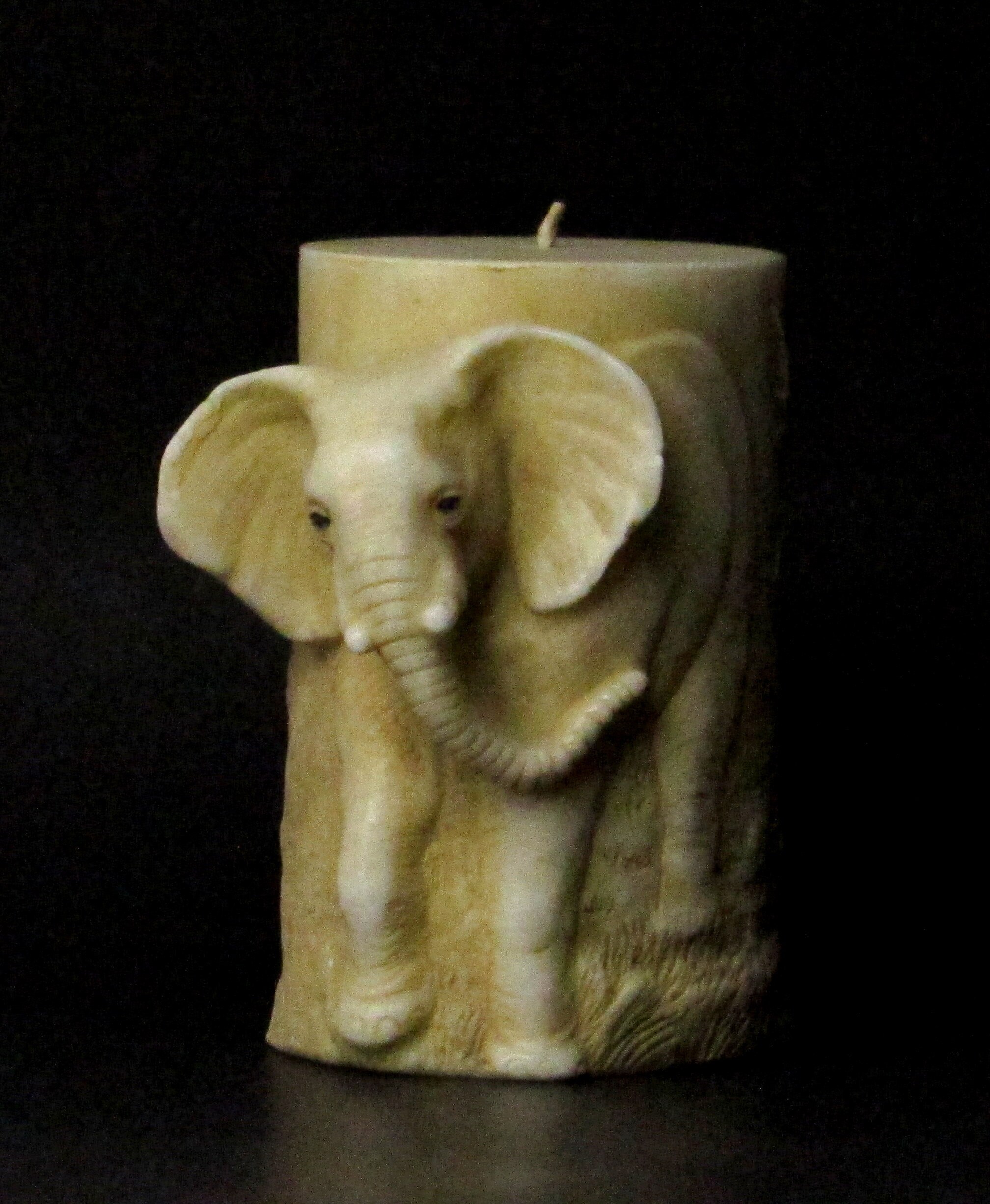 Vintage Wax Elephant Candle Realistic Africa Elephant Serengeti