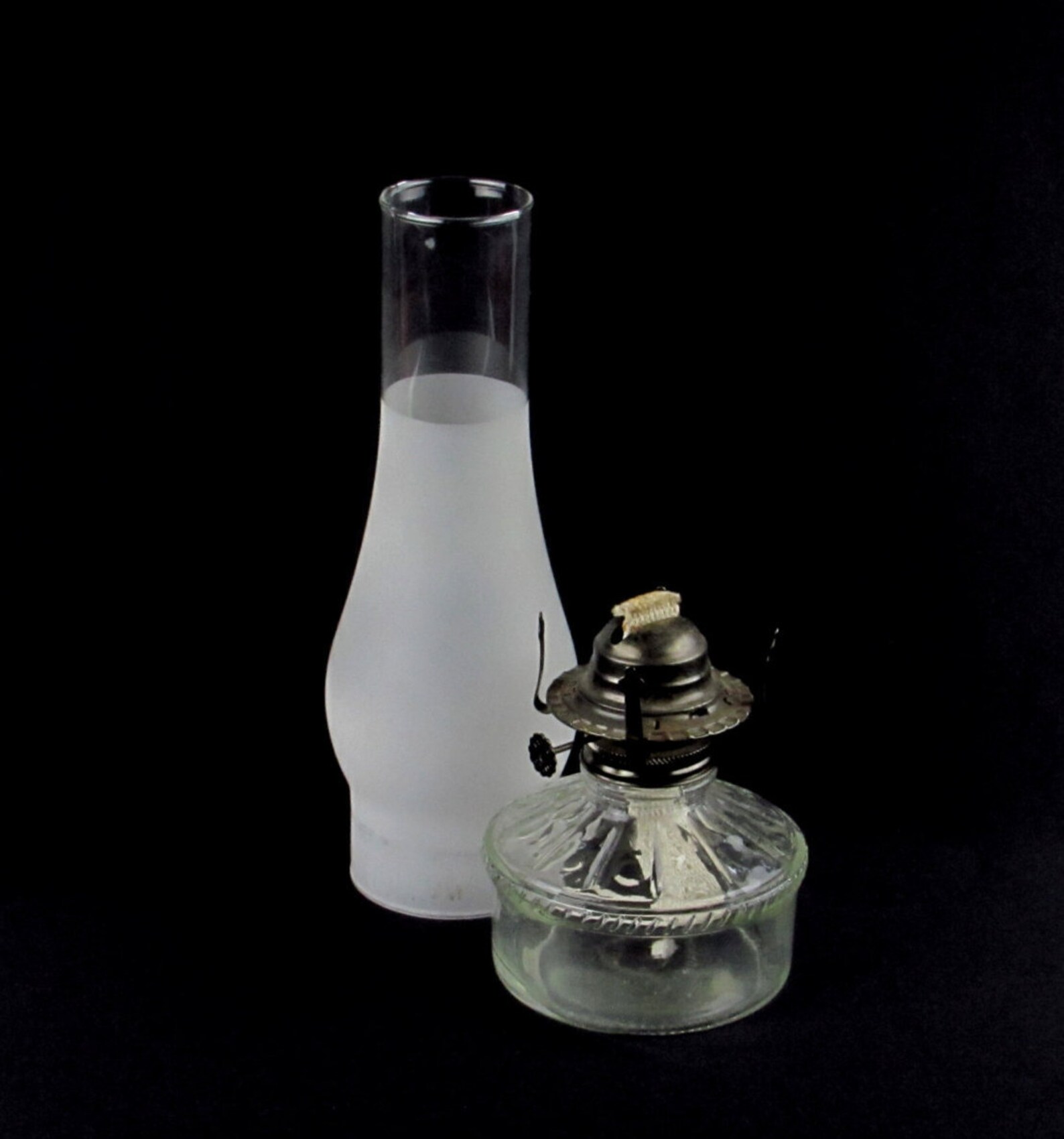 Frosted Chimney Oil Lamp Electric Alternative Lighting Etsy