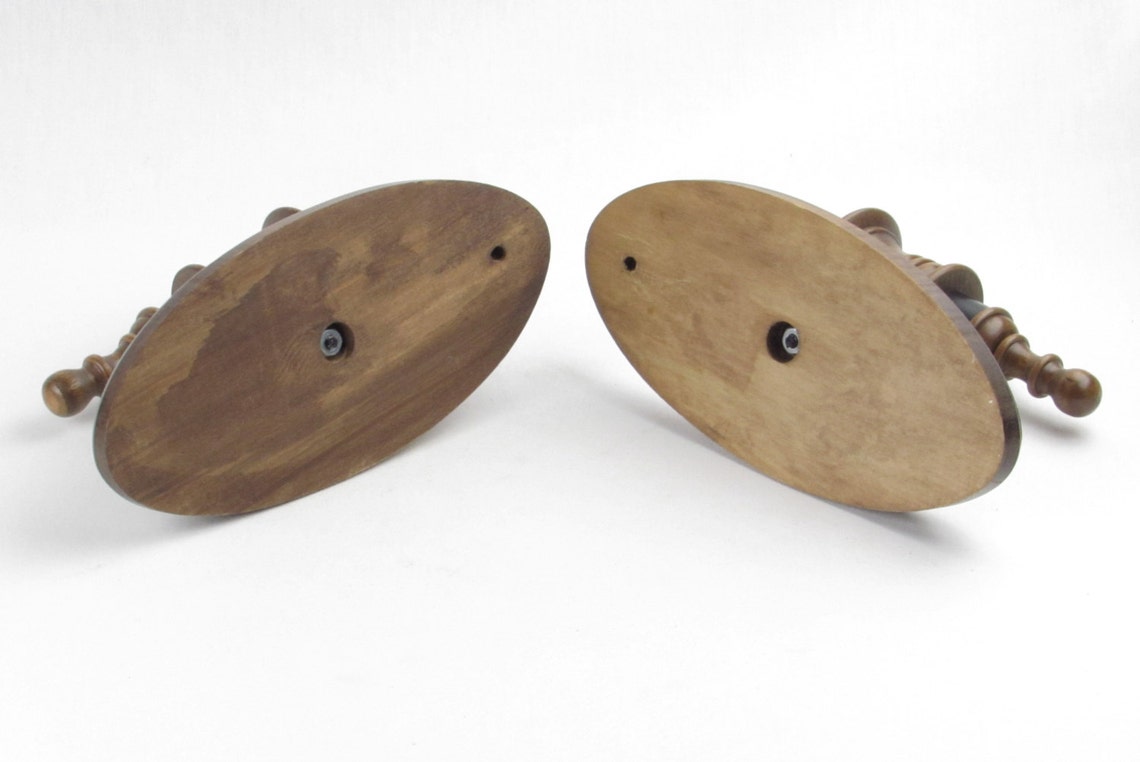 Soportes de velas de pared de madera y hierro forjado | Etsy