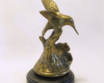 Brass Hummingbird Sculpture - Vintage Home Decor