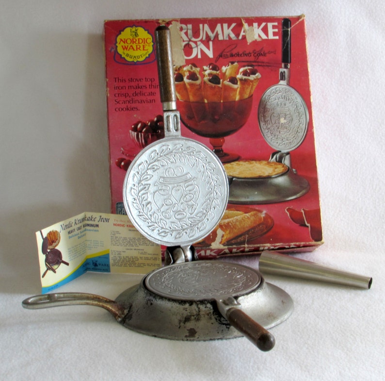 Scandanavian Krumkake Iron Old Fashioned Pizzelle Maker in Etsy