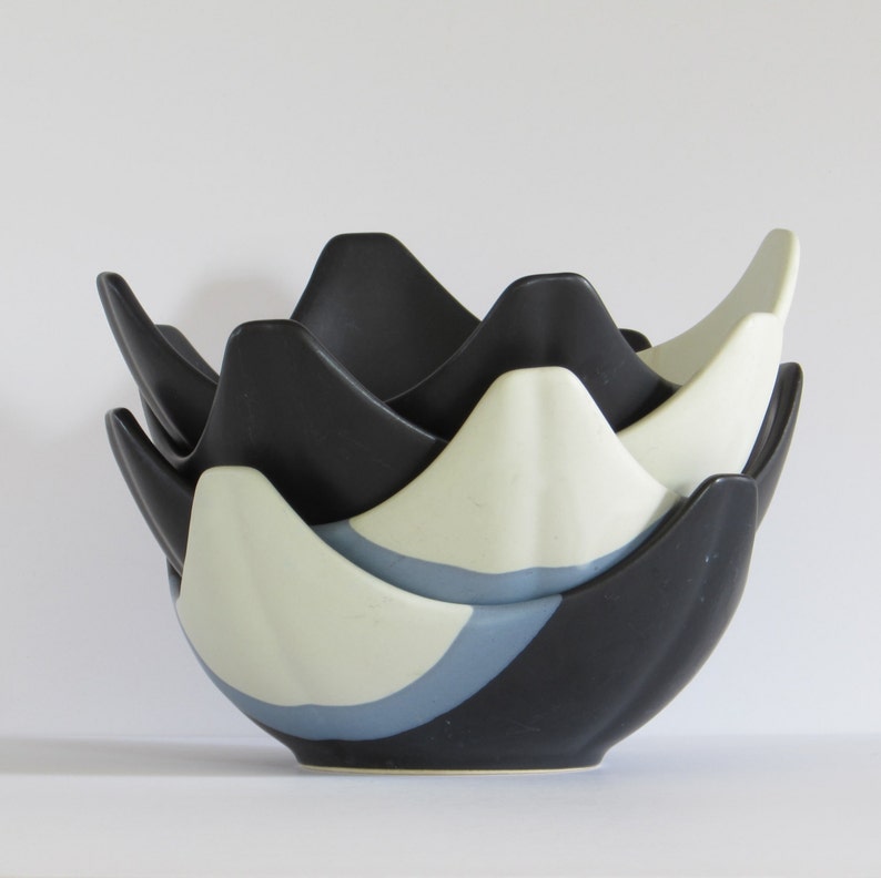 Unique Square Bowls Four Corners Pottery Dishes Etsy