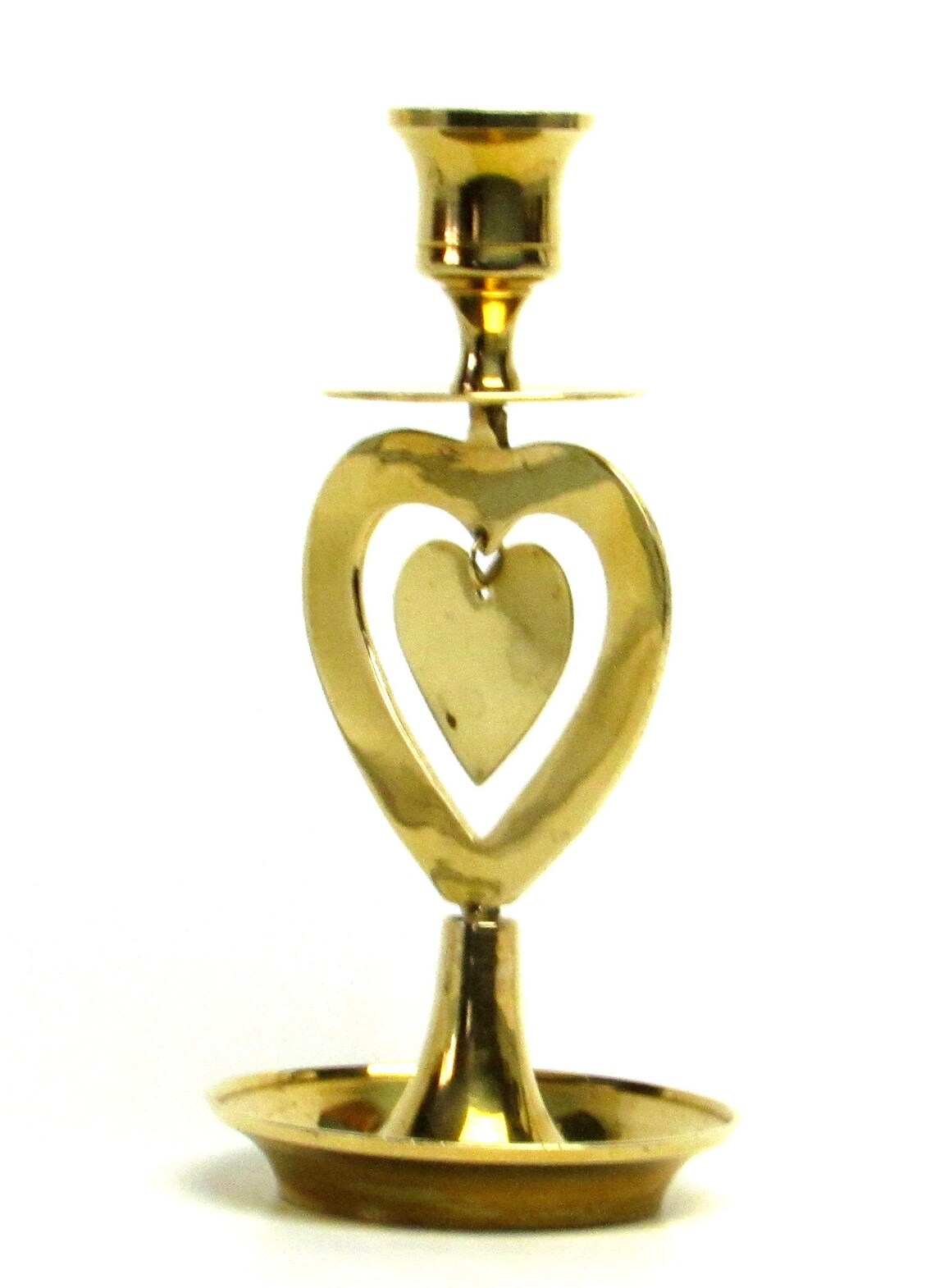 Brass Heart Candle Holder Etsy