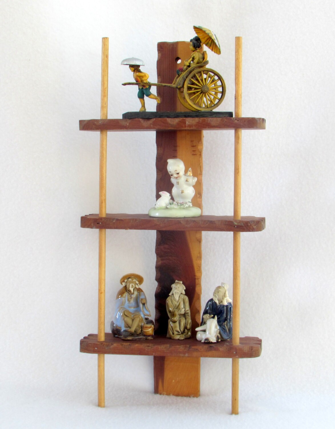 Wooden Knick Knack or Trinket Shelf Shadow Box Free Standing Etsy UK