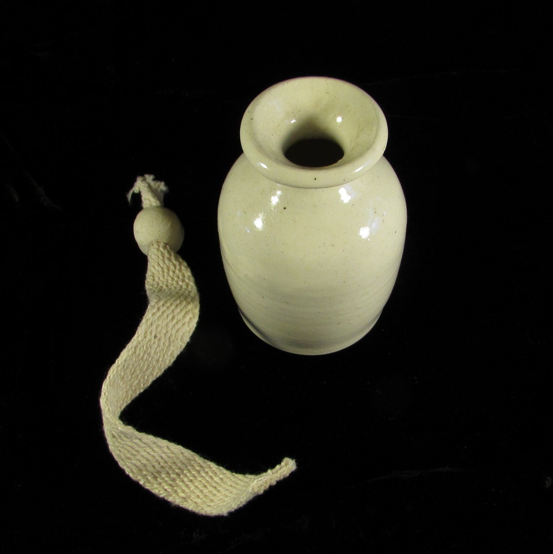 Oil Lamp Studio Signed Ceramic Clay Oil Lamp Handpainted Etsy